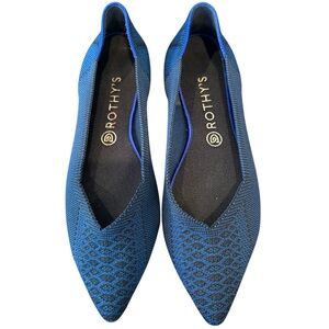 Rothy's The Point Blue Python Rare Retired Print Size 10.5